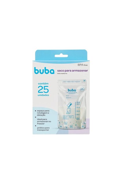 Kit 25 Sacos Para Armazenar Leite Materno 200ml - Buba
