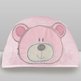 toalha urso bru rosa